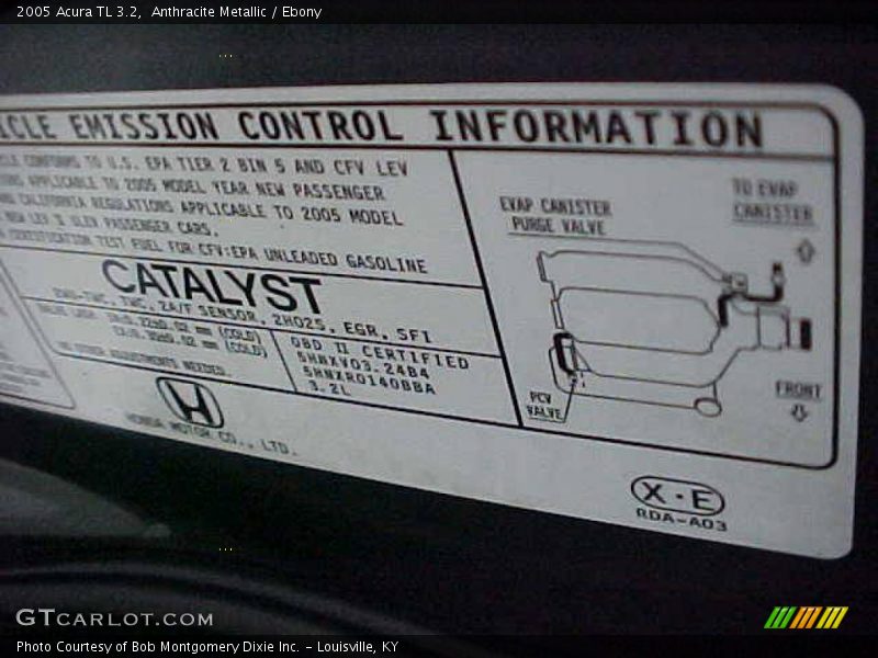 Anthracite Metallic / Ebony 2005 Acura TL 3.2