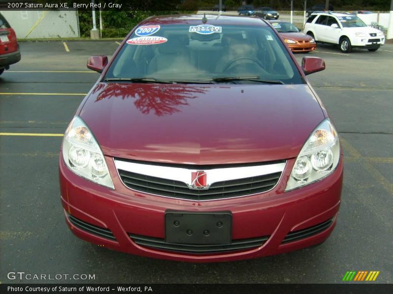 Berry Red / Gray 2007 Saturn Aura XE