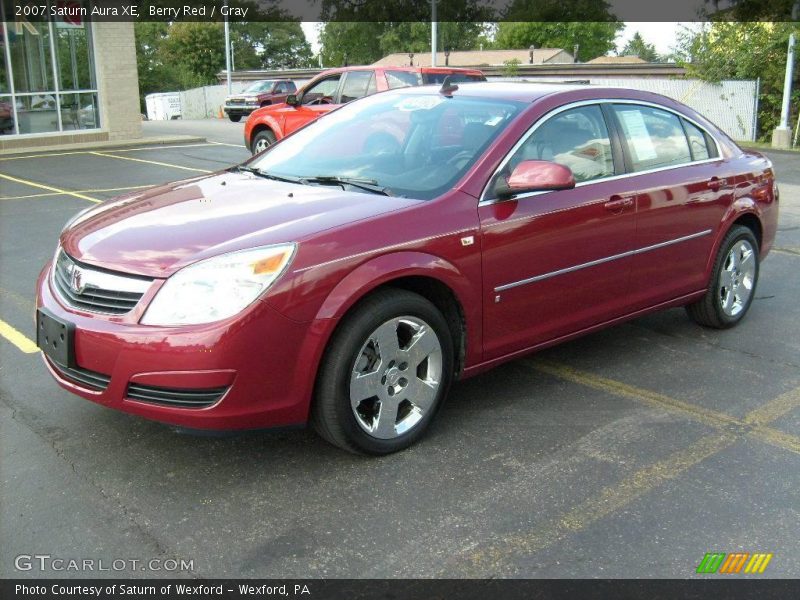 Berry Red / Gray 2007 Saturn Aura XE