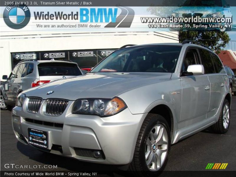 Titanium Silver Metallic / Black 2006 BMW X3 3.0i