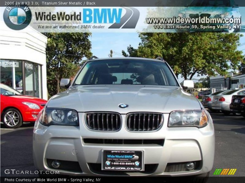 Titanium Silver Metallic / Black 2006 BMW X3 3.0i