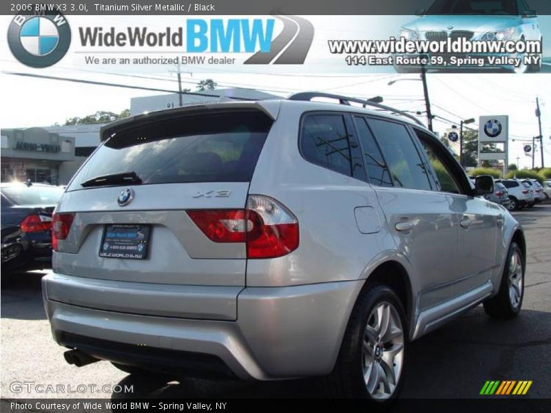Titanium Silver Metallic / Black 2006 BMW X3 3.0i