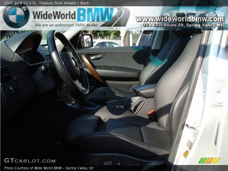 Titanium Silver Metallic / Black 2006 BMW X3 3.0i