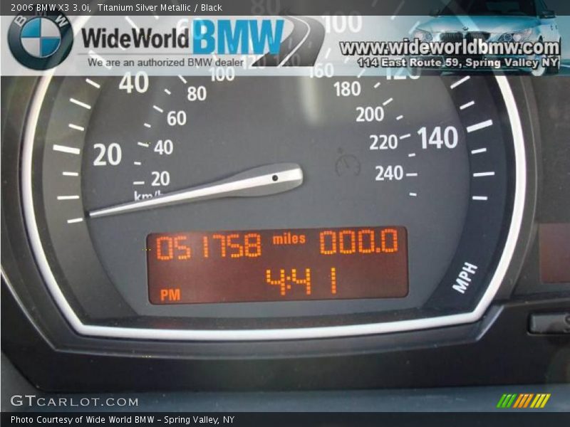 Titanium Silver Metallic / Black 2006 BMW X3 3.0i