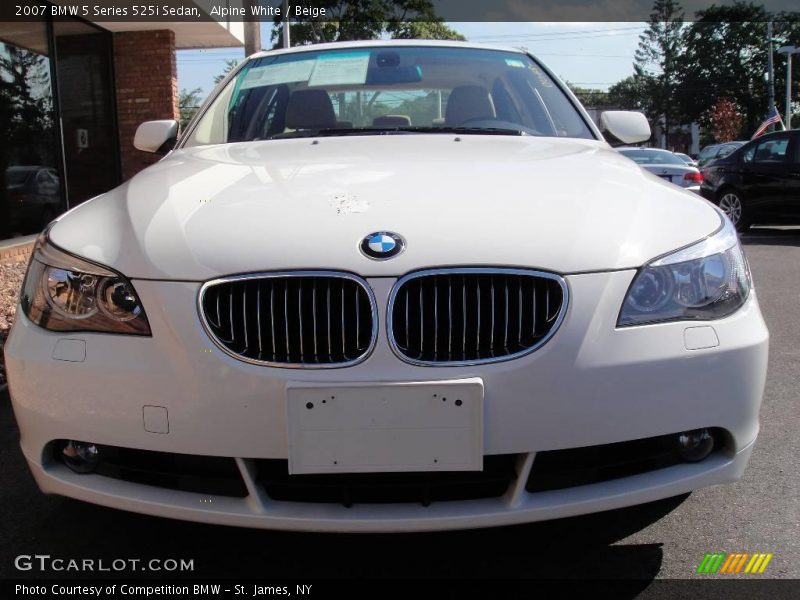 Alpine White / Beige 2007 BMW 5 Series 525i Sedan