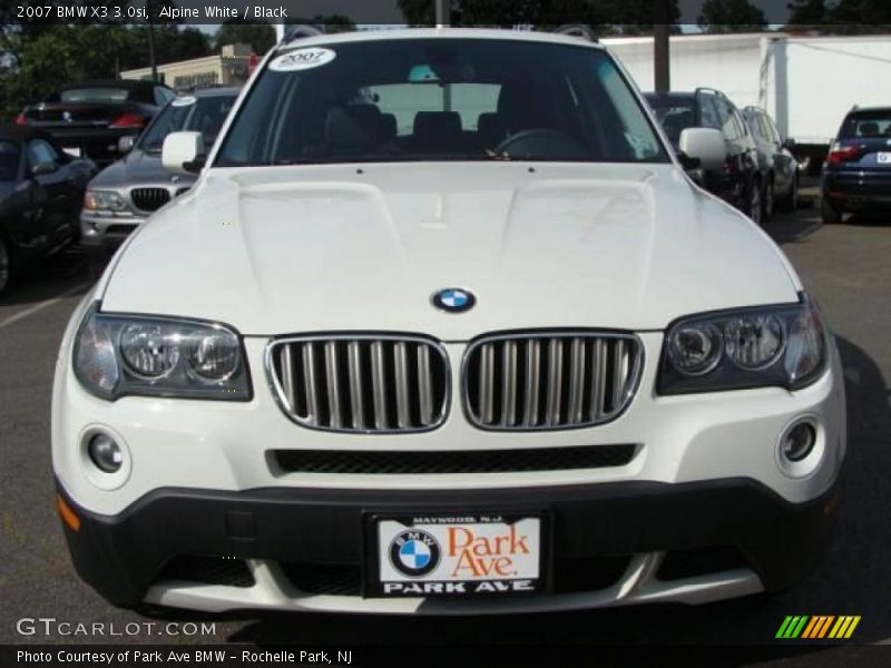 Alpine White / Black 2007 BMW X3 3.0si