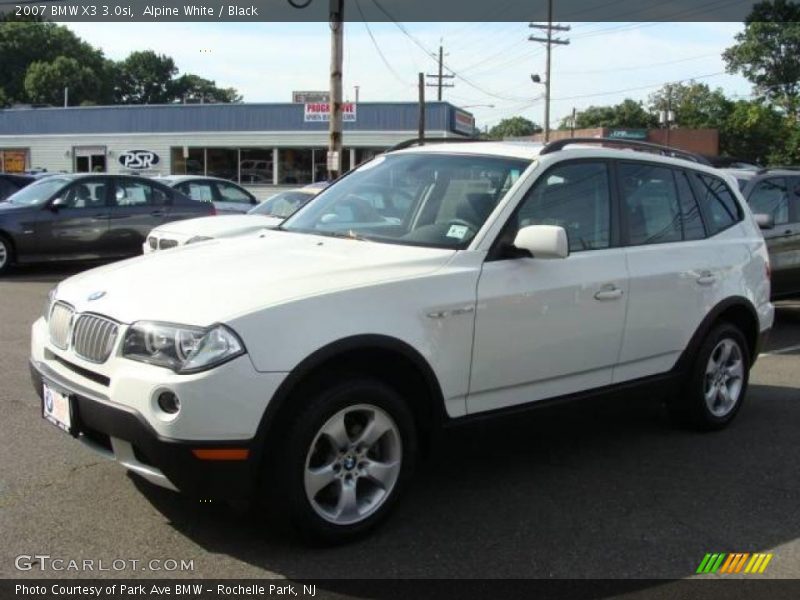 Alpine White / Black 2007 BMW X3 3.0si