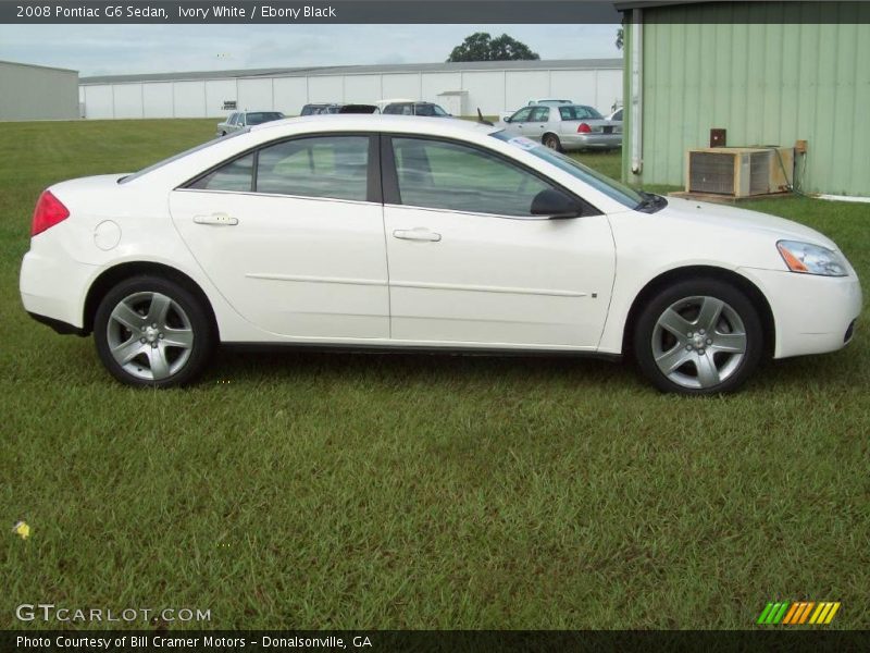 Ivory White / Ebony Black 2008 Pontiac G6 Sedan
