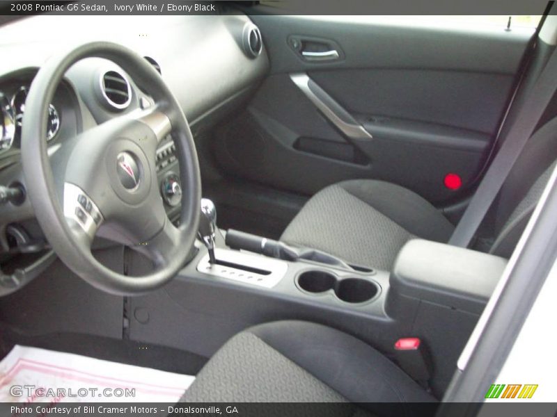 Ivory White / Ebony Black 2008 Pontiac G6 Sedan