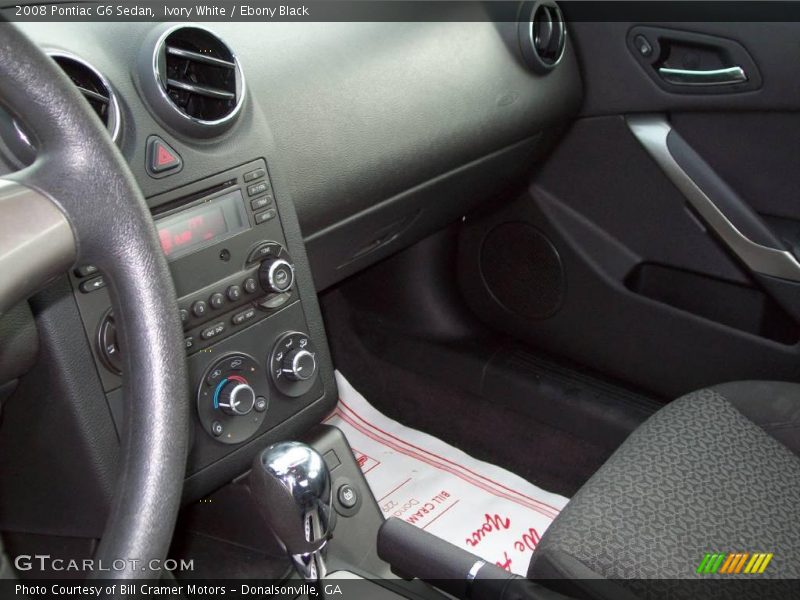 Ivory White / Ebony Black 2008 Pontiac G6 Sedan