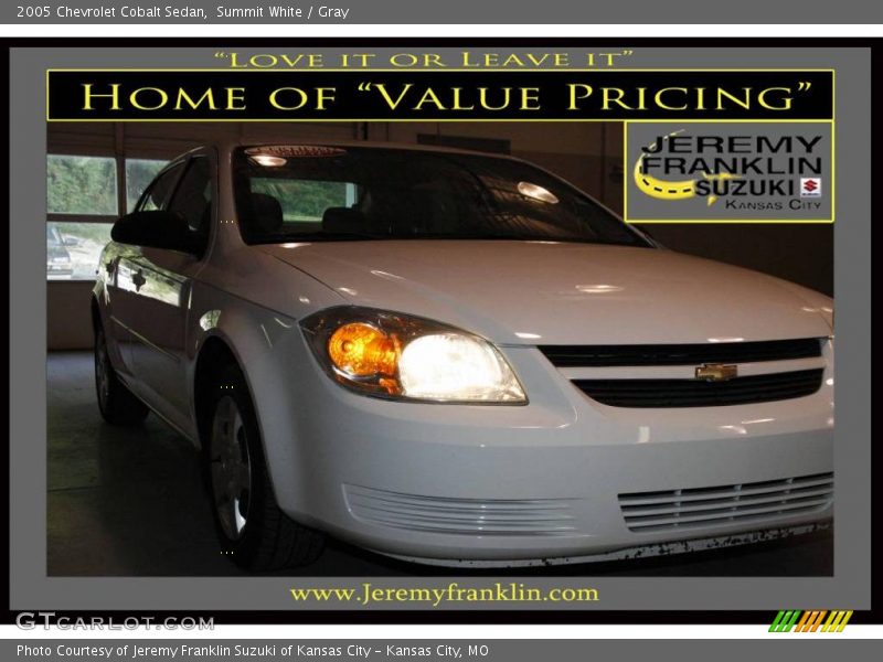 Summit White / Gray 2005 Chevrolet Cobalt Sedan