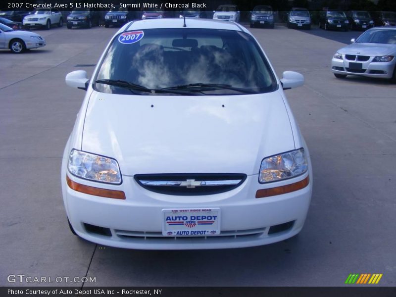 Summit White / Charcoal Black 2007 Chevrolet Aveo 5 LS Hatchback