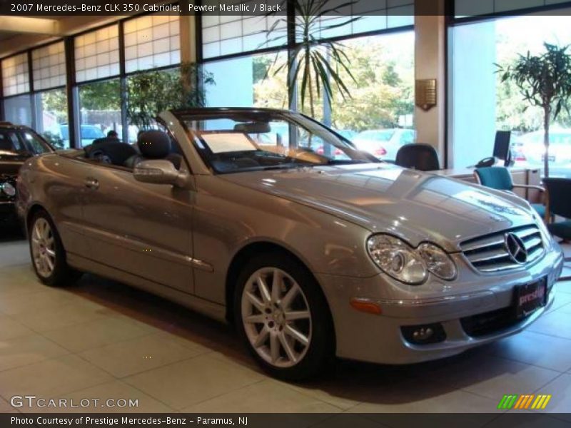 Pewter Metallic / Black 2007 Mercedes-Benz CLK 350 Cabriolet