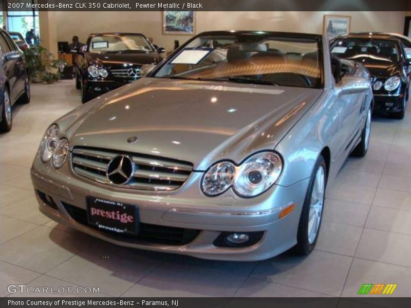 Pewter Metallic / Black 2007 Mercedes-Benz CLK 350 Cabriolet