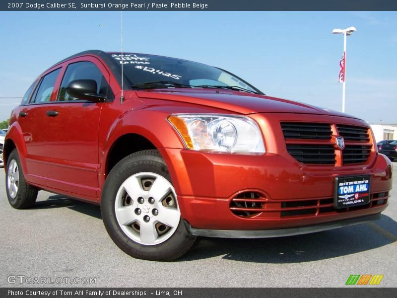Sunburst Orange Pearl / Pastel Pebble Beige 2007 Dodge Caliber SE