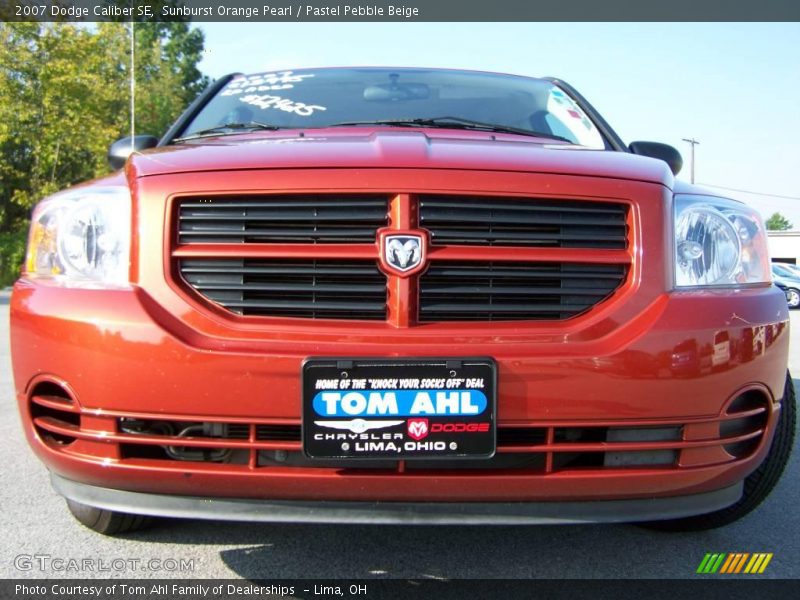 Sunburst Orange Pearl / Pastel Pebble Beige 2007 Dodge Caliber SE