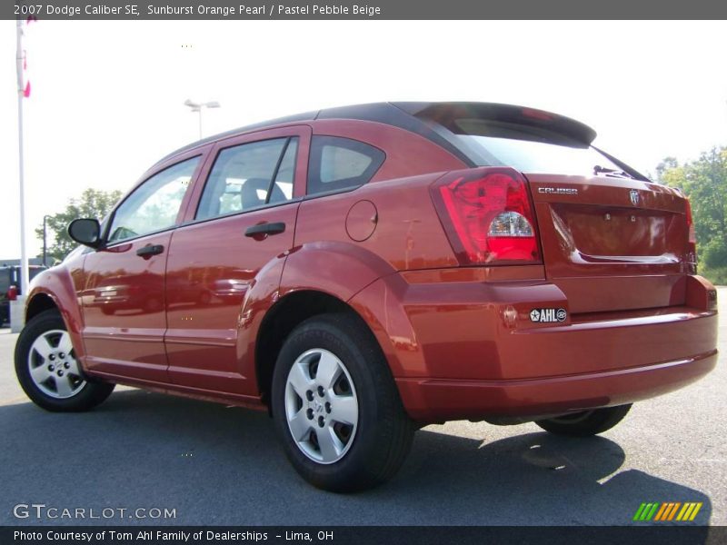 Sunburst Orange Pearl / Pastel Pebble Beige 2007 Dodge Caliber SE