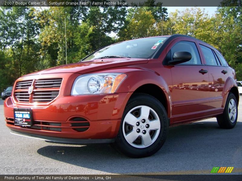 Sunburst Orange Pearl / Pastel Pebble Beige 2007 Dodge Caliber SE