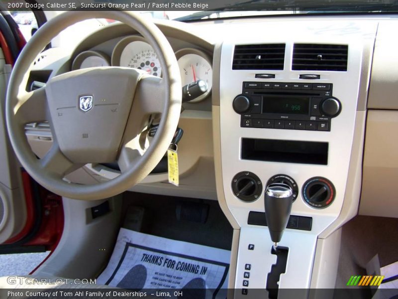 Sunburst Orange Pearl / Pastel Pebble Beige 2007 Dodge Caliber SE