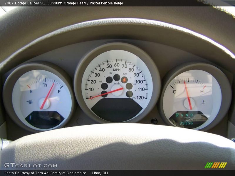 Sunburst Orange Pearl / Pastel Pebble Beige 2007 Dodge Caliber SE