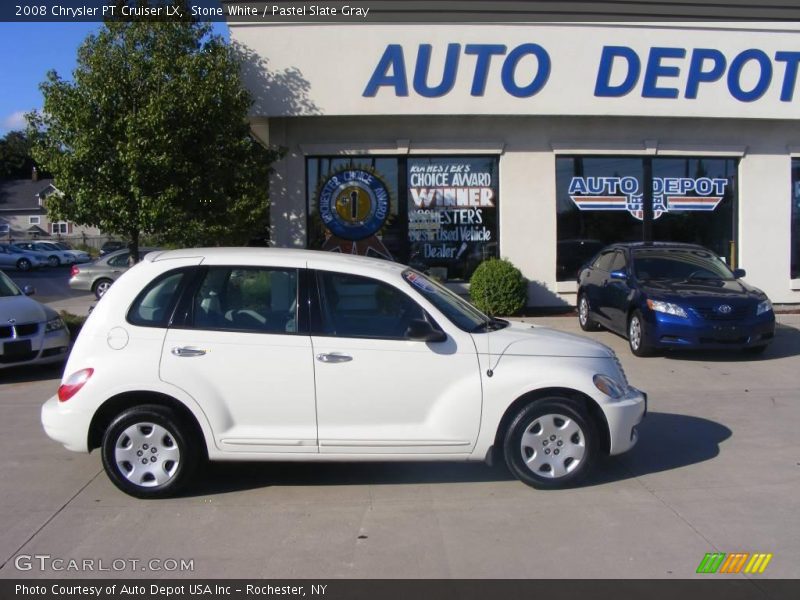 Stone White / Pastel Slate Gray 2008 Chrysler PT Cruiser LX