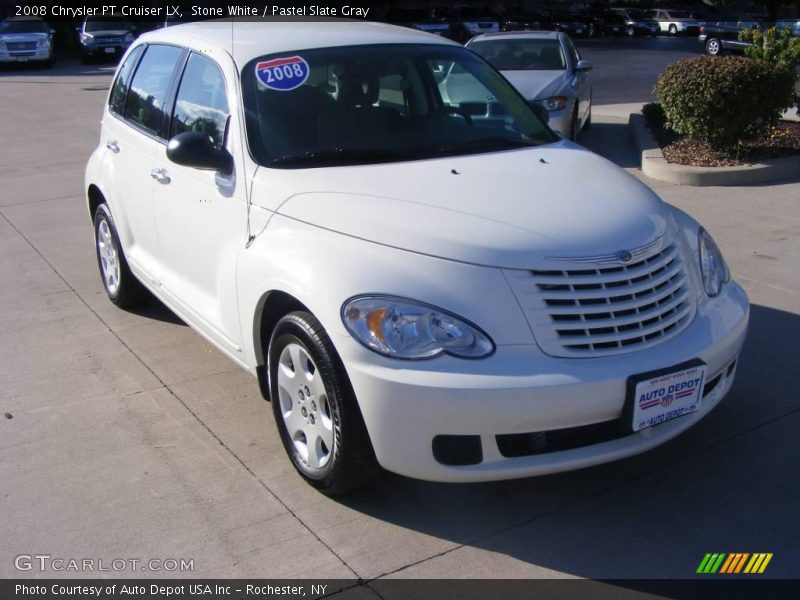 Stone White / Pastel Slate Gray 2008 Chrysler PT Cruiser LX