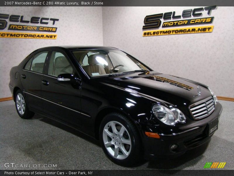 Black / Stone 2007 Mercedes-Benz C 280 4Matic Luxury