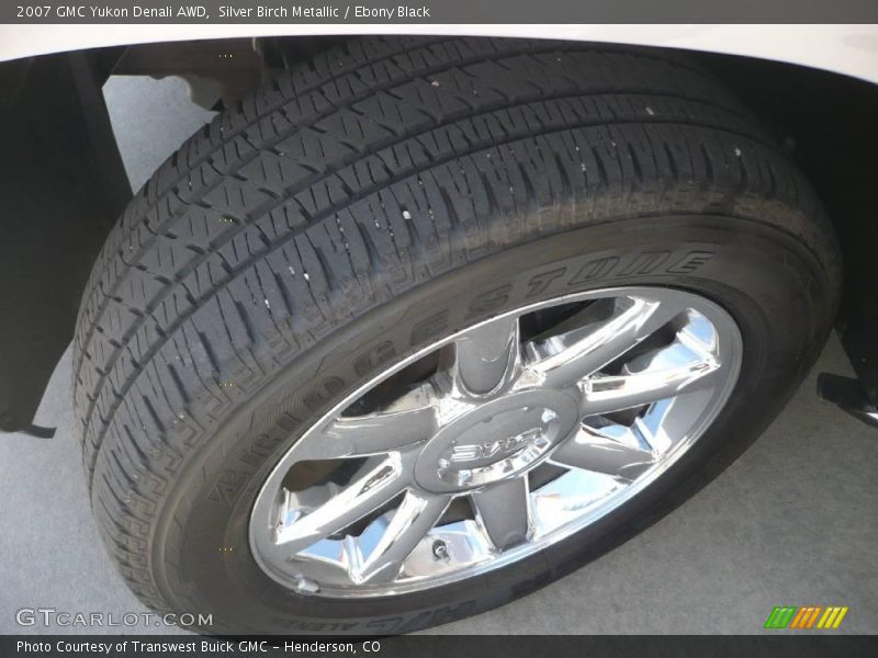 Silver Birch Metallic / Ebony Black 2007 GMC Yukon Denali AWD