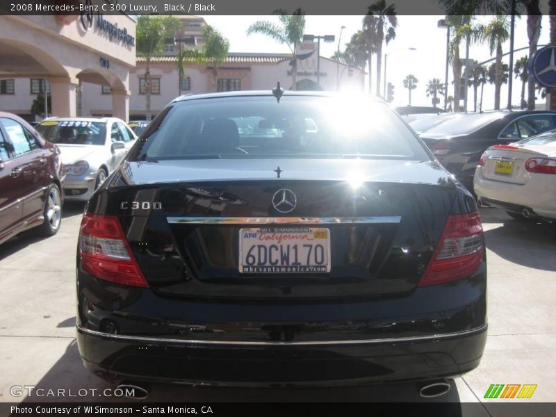 Black / Black 2008 Mercedes-Benz C 300 Luxury