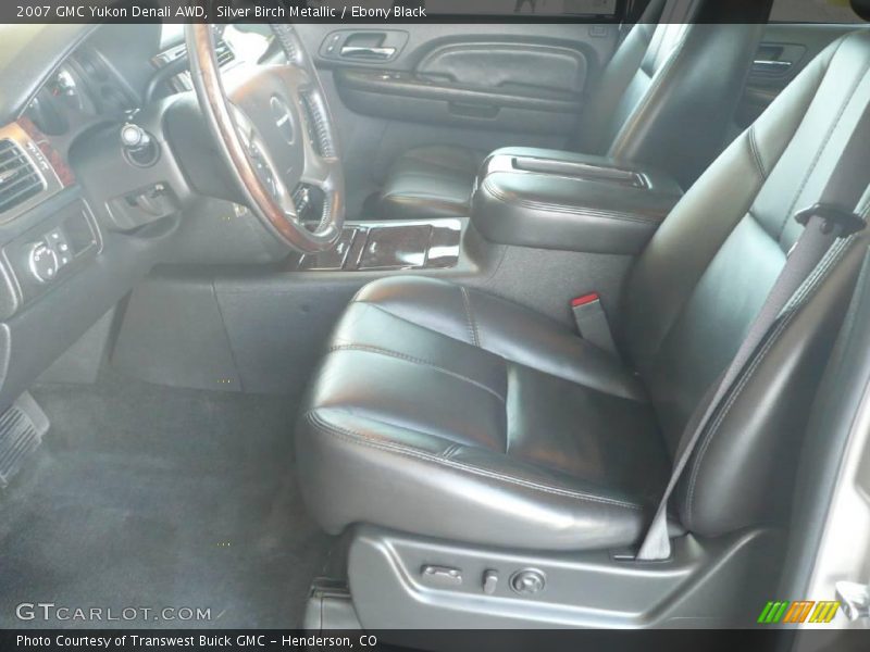 Silver Birch Metallic / Ebony Black 2007 GMC Yukon Denali AWD