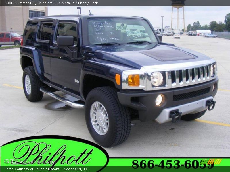 Midnight Blue Metallic / Ebony Black 2008 Hummer H3