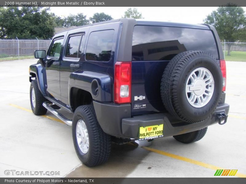 Midnight Blue Metallic / Ebony Black 2008 Hummer H3