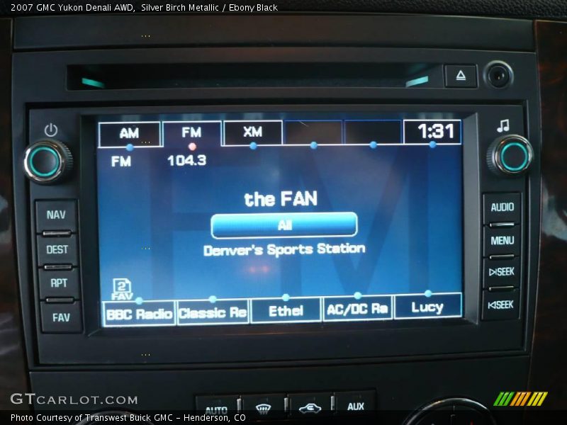 Silver Birch Metallic / Ebony Black 2007 GMC Yukon Denali AWD