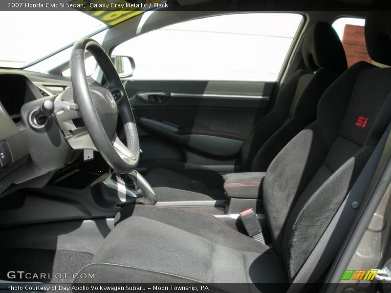 Galaxy Gray Metallic / Black 2007 Honda Civic Si Sedan