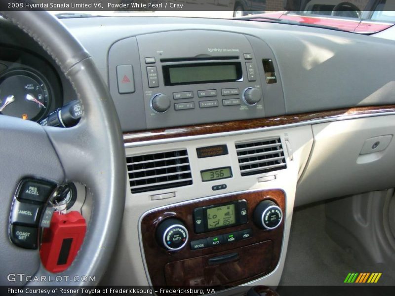 Powder White Pearl / Gray 2008 Hyundai Sonata Limited V6