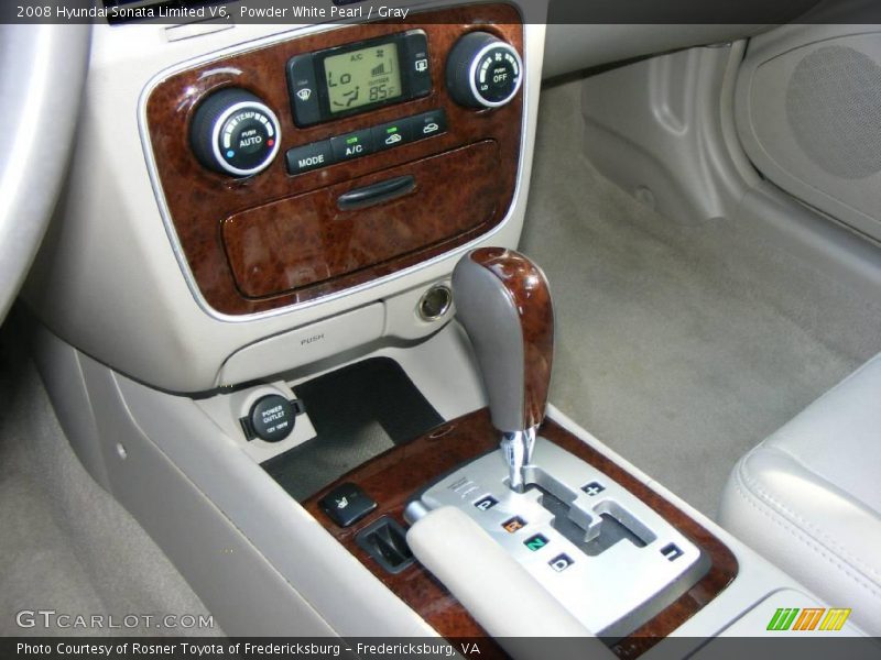 Powder White Pearl / Gray 2008 Hyundai Sonata Limited V6