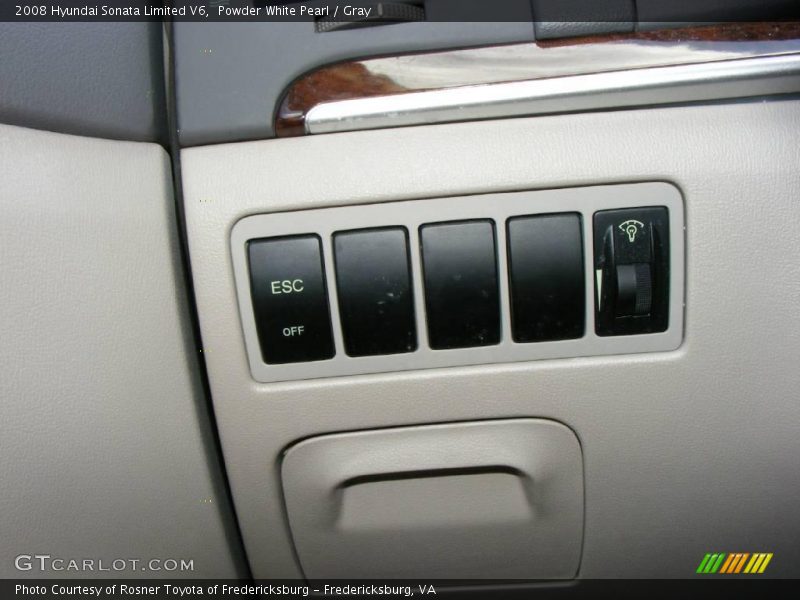 Powder White Pearl / Gray 2008 Hyundai Sonata Limited V6