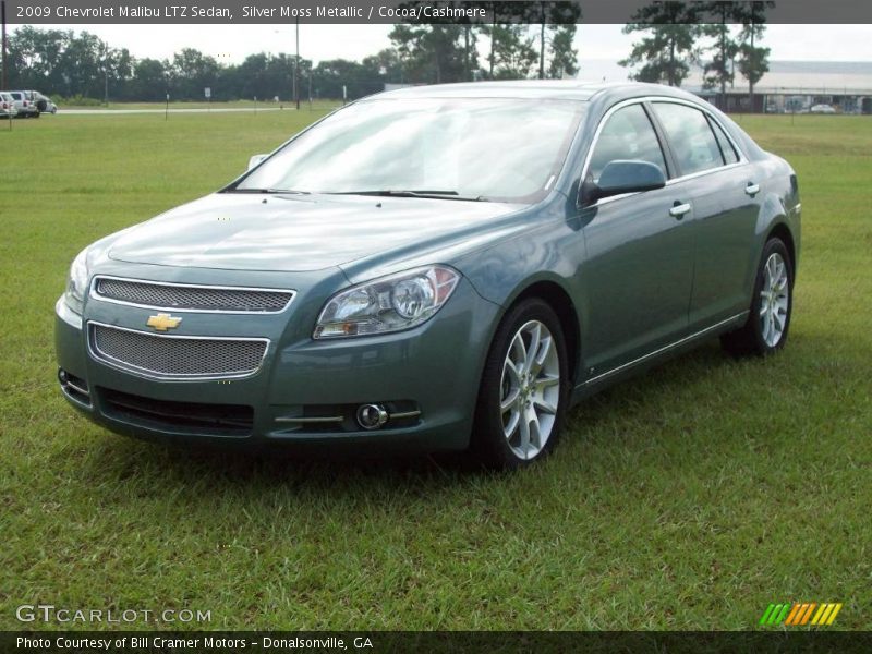 Silver Moss Metallic / Cocoa/Cashmere 2009 Chevrolet Malibu LTZ Sedan