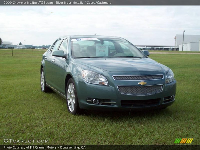 Silver Moss Metallic / Cocoa/Cashmere 2009 Chevrolet Malibu LTZ Sedan