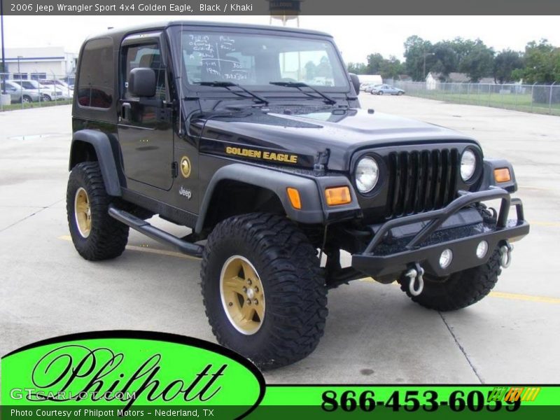 Black / Khaki 2006 Jeep Wrangler Sport 4x4 Golden Eagle