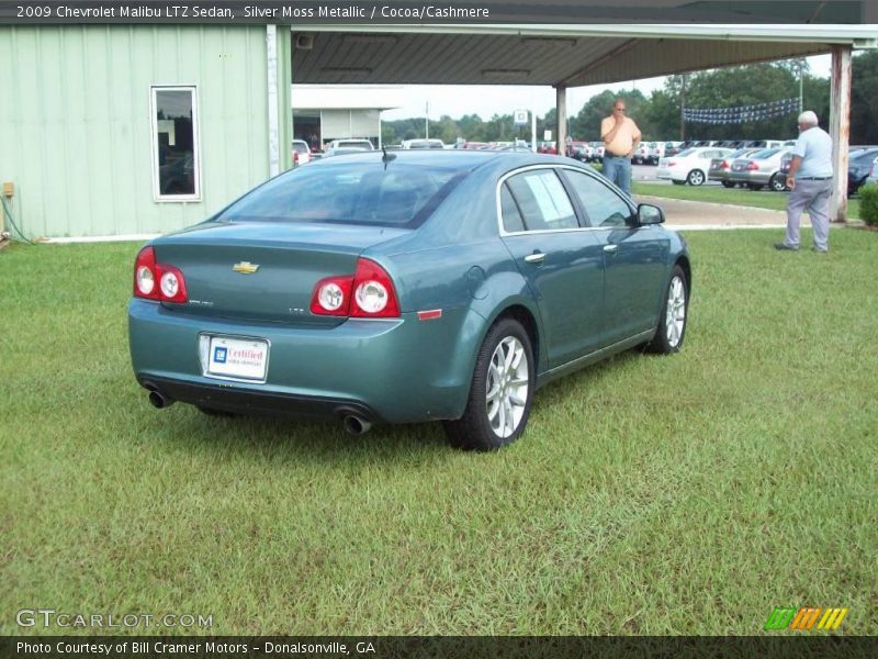 Silver Moss Metallic / Cocoa/Cashmere 2009 Chevrolet Malibu LTZ Sedan