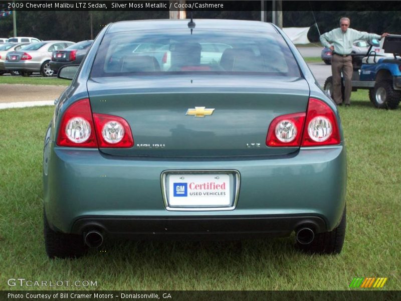 Silver Moss Metallic / Cocoa/Cashmere 2009 Chevrolet Malibu LTZ Sedan