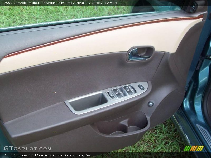 Silver Moss Metallic / Cocoa/Cashmere 2009 Chevrolet Malibu LTZ Sedan