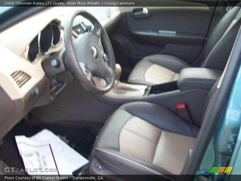 Silver Moss Metallic / Cocoa/Cashmere 2009 Chevrolet Malibu LTZ Sedan