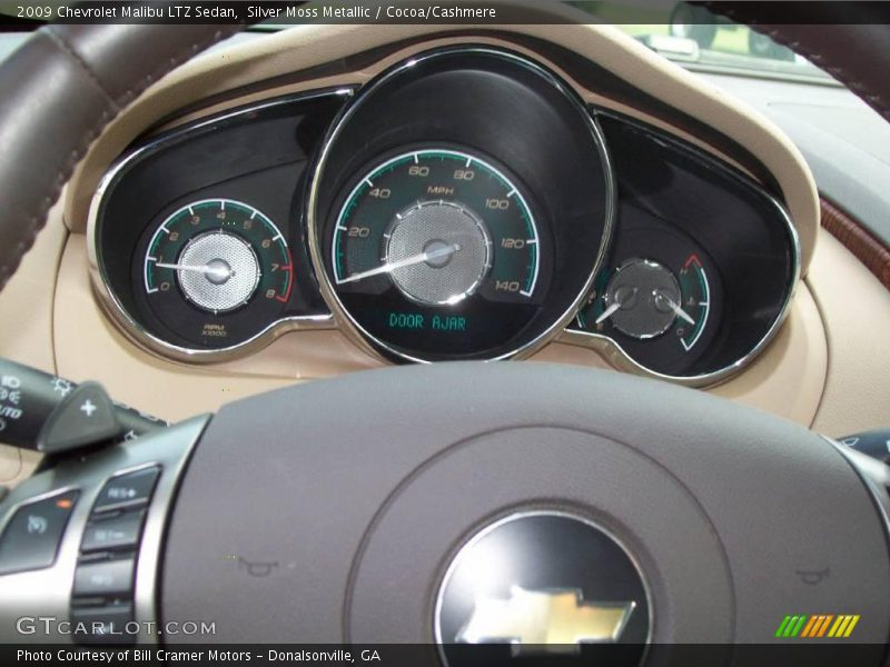 Silver Moss Metallic / Cocoa/Cashmere 2009 Chevrolet Malibu LTZ Sedan