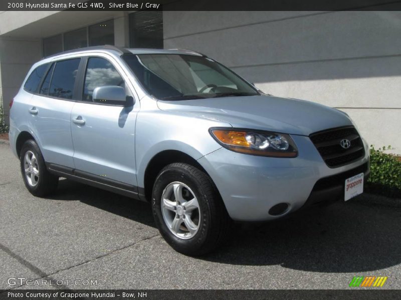 Silver Blue / Gray 2008 Hyundai Santa Fe GLS 4WD