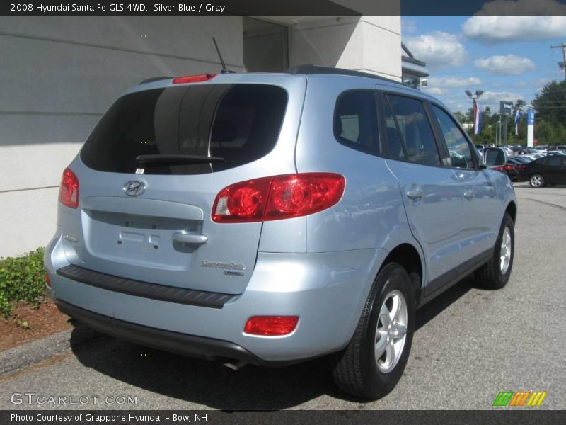 Silver Blue / Gray 2008 Hyundai Santa Fe GLS 4WD