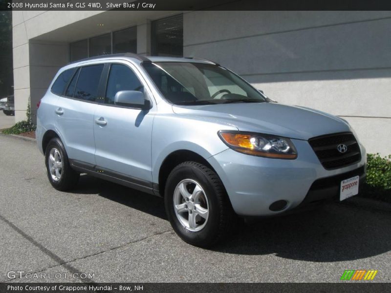 Silver Blue / Gray 2008 Hyundai Santa Fe GLS 4WD