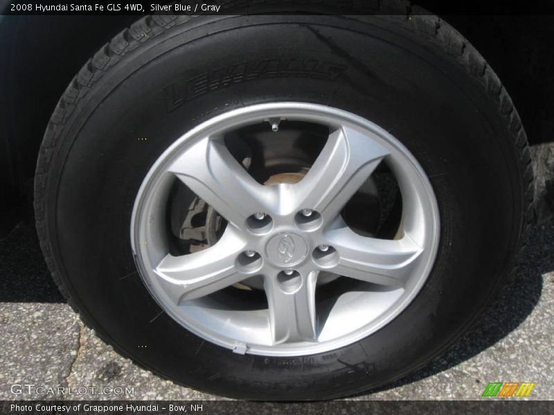 Silver Blue / Gray 2008 Hyundai Santa Fe GLS 4WD