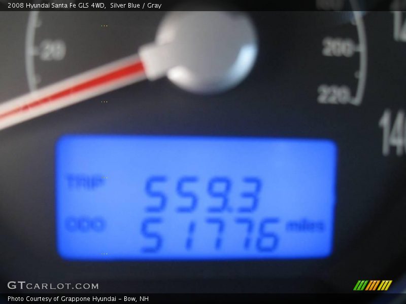 Silver Blue / Gray 2008 Hyundai Santa Fe GLS 4WD